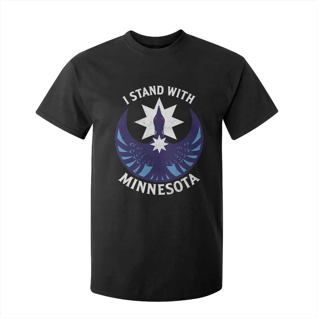 I Stand With Minnesota T Shirt For Kid Rebel Common Loon Minnesota Protest TS11 Black Print Your Wear
