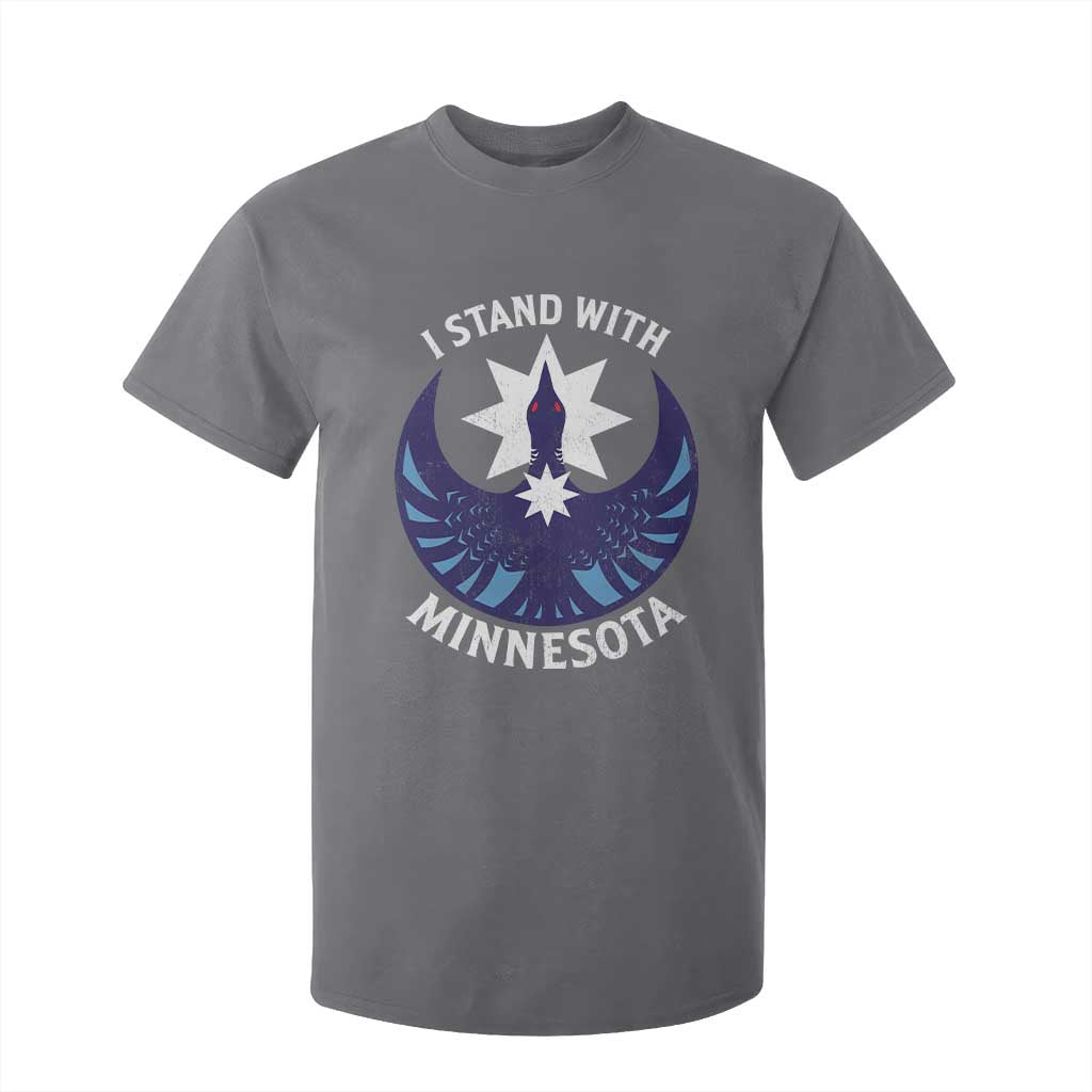 I Stand With Minnesota T Shirt For Kid Rebel Common Loon Minnesota Protest TS11 Charcoal Print Your Wear