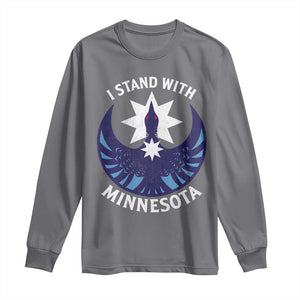 I Stand With Minnesota Long Sleeve Shirt Rebel Common Loon Minnesota Protest TS11 Charcoal Print Your Wear