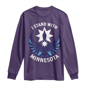I Stand With Minnesota Long Sleeve Shirt Rebel Common Loon Minnesota Protest TS11 Purple Print Your Wear