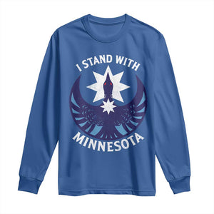 I Stand With Minnesota Long Sleeve Shirt Rebel Common Loon Minnesota Protest TS11 Royal Blue Print Your Wear