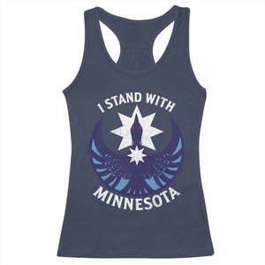 I Stand With Minnesota Racerback Tank Top Rebel Common Loon Minnesota Protest TS11 Navy Print Your Wear