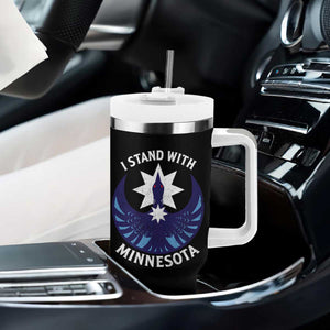 I Stand With Minnesota Tumbler With Handle Rebel Common Loon Minnesota Protest TS11 Print Your Wear