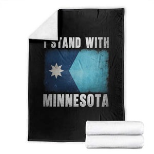 I Stand With Minnesota Throw Blanket MN State Support Political Protest TS11 Black Print Your Wear