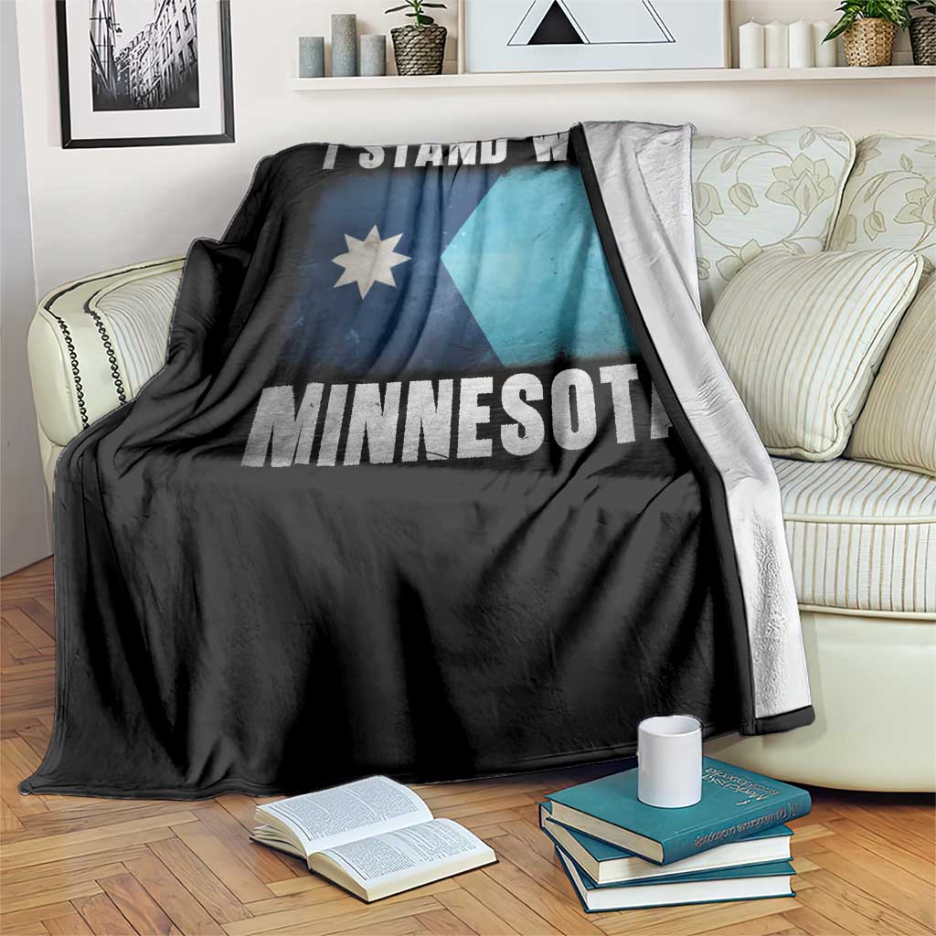 I Stand With Minnesota Throw Blanket MN State Support Political Protest TS11 Print Your Wear