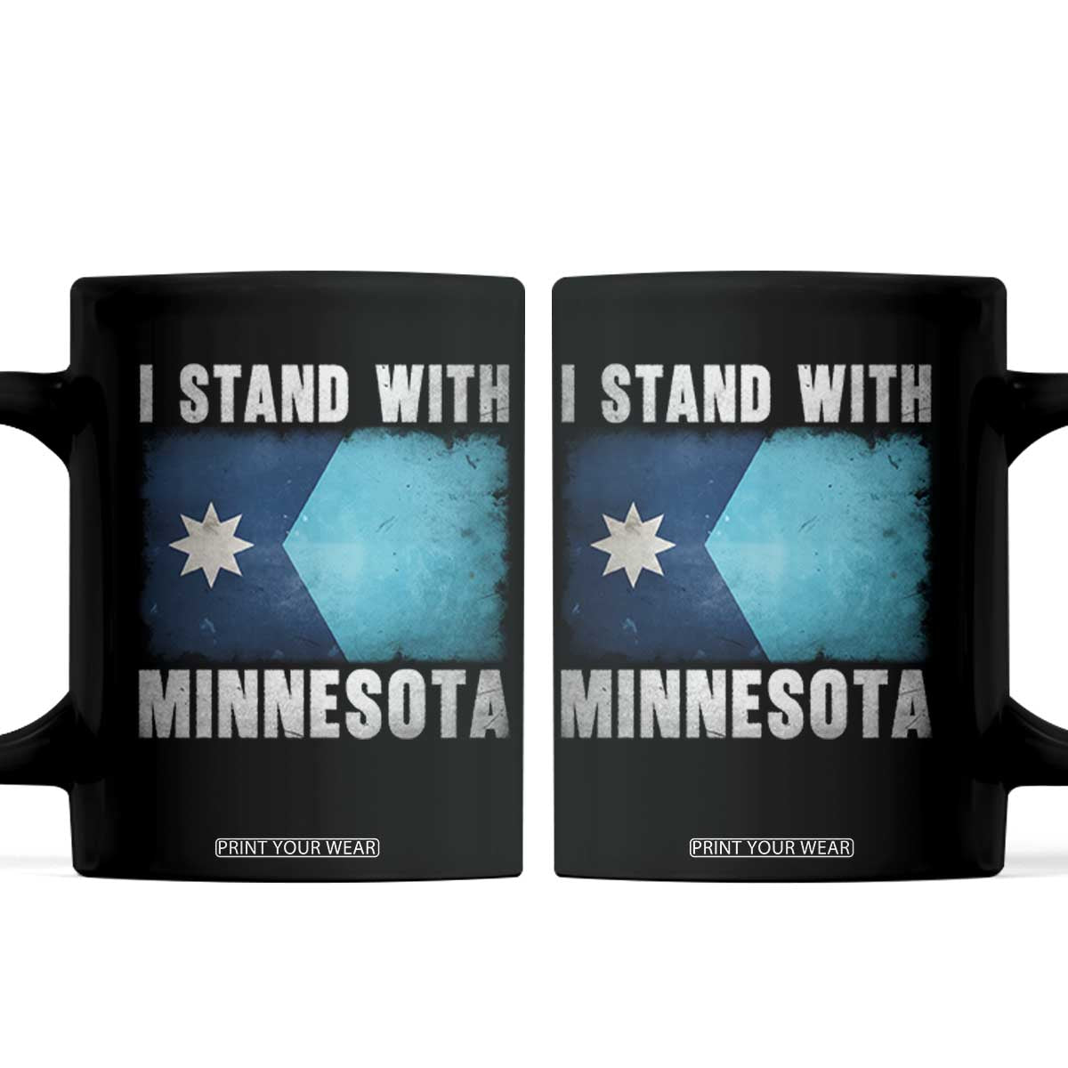 I Stand With Minnesota Coffee Mug MN State Support Political Protest TS11 Black Print Your Wear