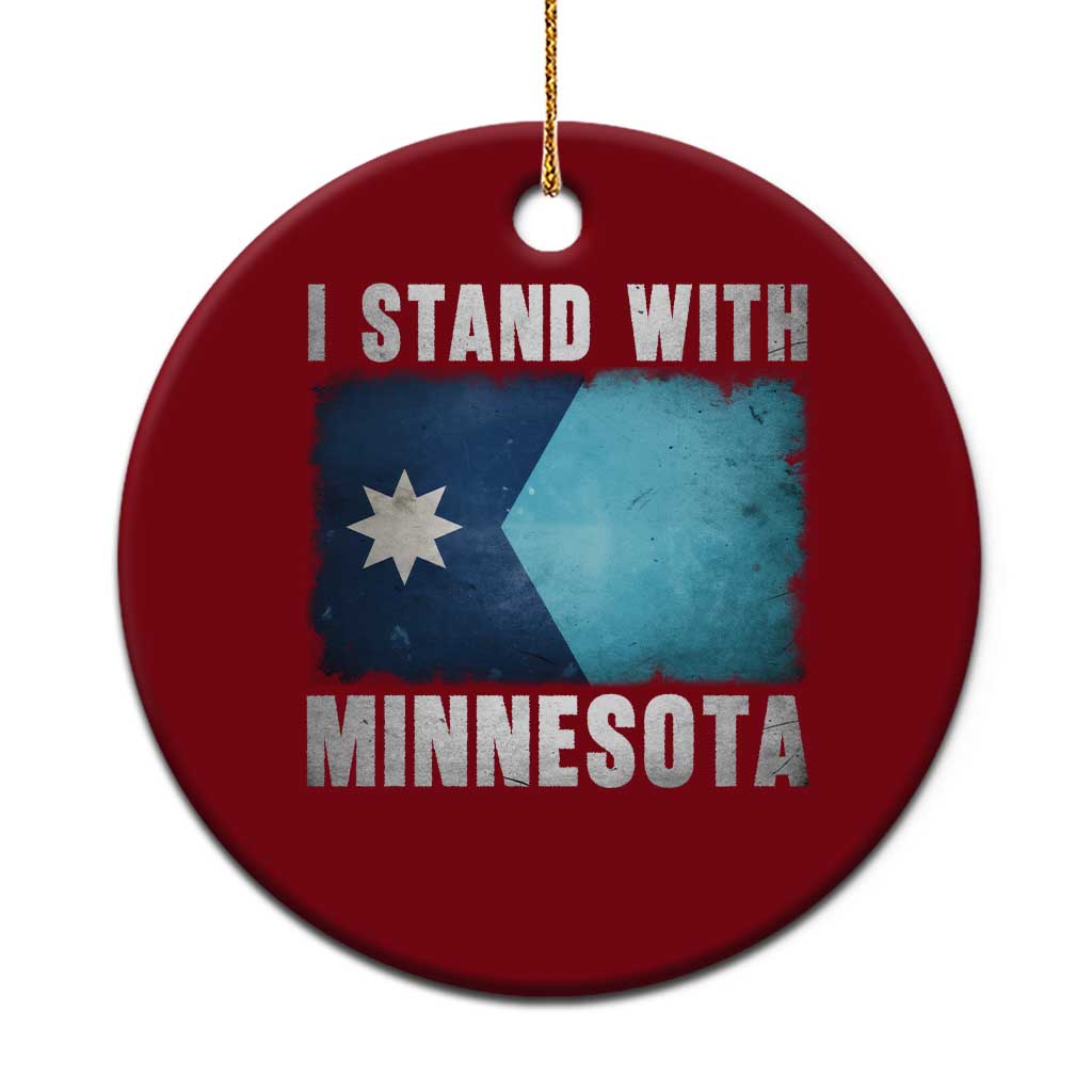 I Stand With Minnesota Ceramic Ornament MN State Support Political Protest TS11 1pc Red Print Your Wear