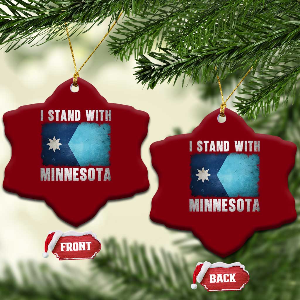 I Stand With Minnesota Ceramic Ornament MN State Support Political Protest TS11 Print Your Wear