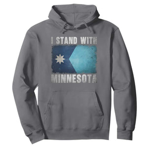 I Stand With Minnesota Hoodie MN State Support Political Protest TS11 Charcoal Print Your Wear