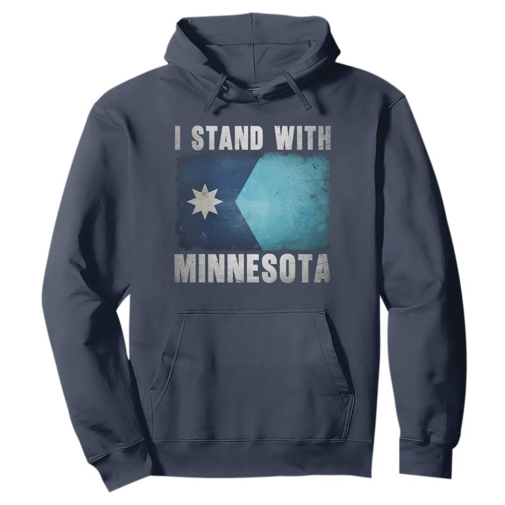 I Stand With Minnesota Hoodie MN State Support Political Protest TS11 Navy Print Your Wear