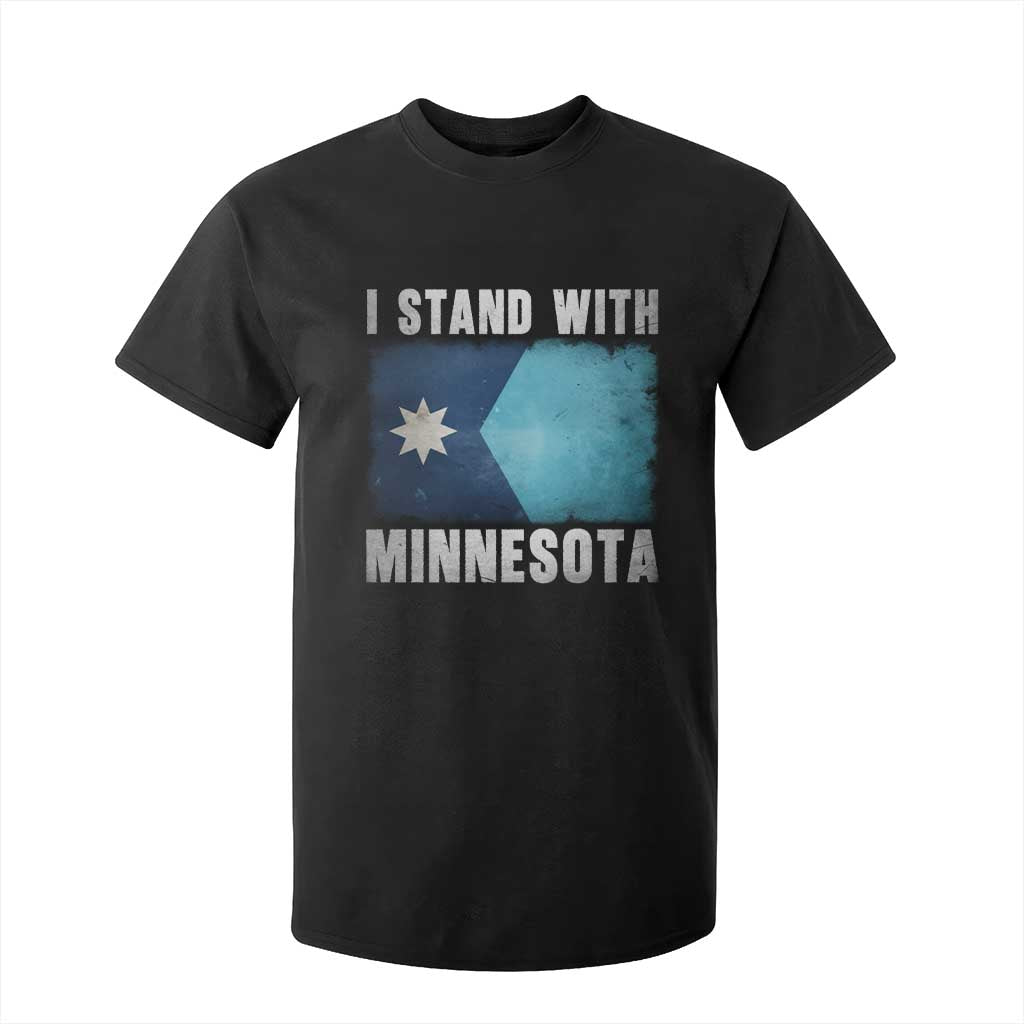 I Stand With Minnesota T Shirt For Kid MN State Support Political Protest TS11 Black Print Your Wear