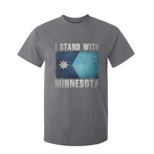I Stand With Minnesota T Shirt For Kid MN State Support Political Protest TS11 Charcoal Print Your Wear