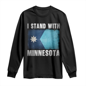 I Stand With Minnesota Long Sleeve Shirt MN State Support Political Protest TS11 Black Print Your Wear