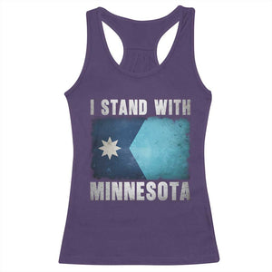 I Stand With Minnesota Racerback Tank Top MN State Support Political Protest TS11 Purple Print Your Wear