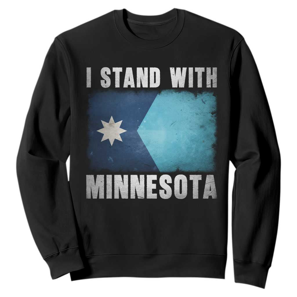 I Stand With Minnesota Sweatshirt MN State Support Political Protest TS11 Black Print Your Wear