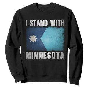 I Stand With Minnesota Sweatshirt MN State Support Political Protest TS11 Black Print Your Wear