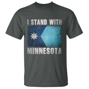 I Stand With Minnesota T Shirt MN State Support Political Protest TS11 Dark Heather Print Your Wear