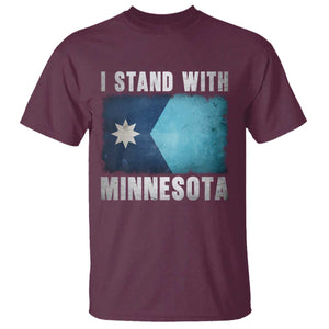 I Stand With Minnesota T Shirt MN State Support Political Protest TS11 Maroon Print Your Wear