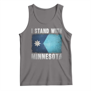 I Stand With Minnesota Tank Top MN State Support Political Protest TS11 Deep Heather Print Your Wear