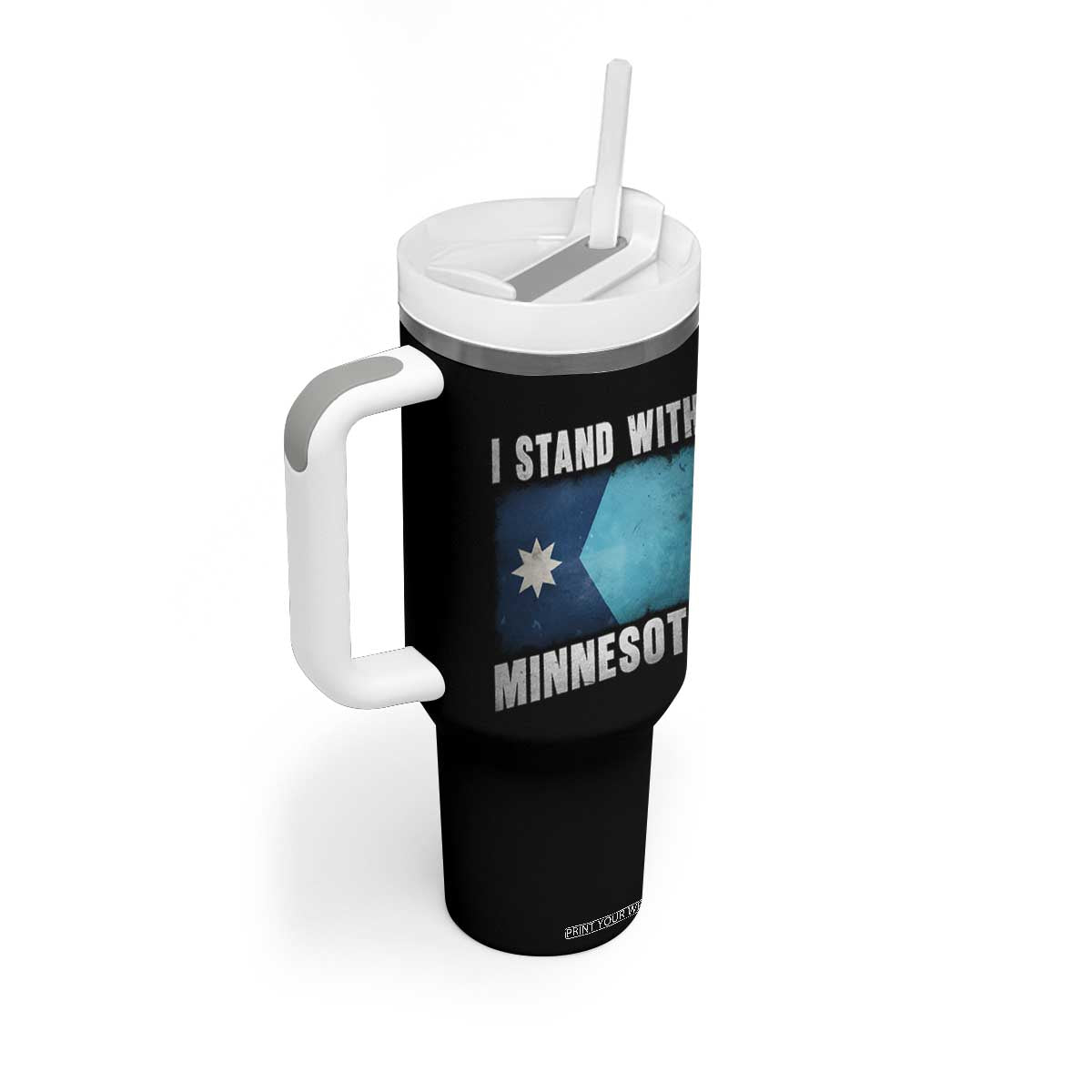 I Stand With Minnesota Tumbler With Handle MN State Support Political Protest TS11 Print Your Wear