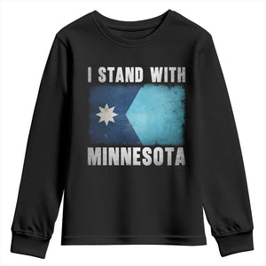 I Stand With Minnesota Youth Sweatshirt MN State Support Political Protest TS11 Black Print Your Wear