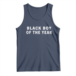 Black Boy Of The Year Tank Top Funny Gag Joke TS11 Navy Print Your Wear