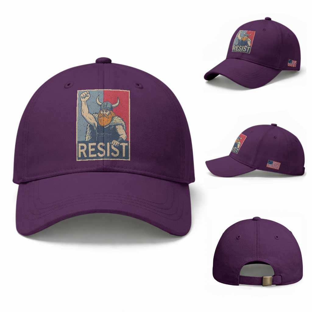 Funny Minneapolis Viking Resist Abolish Ice Protest Baseball Cap TS11 Baseball Cap Universal Fit Purple Print Your Wear