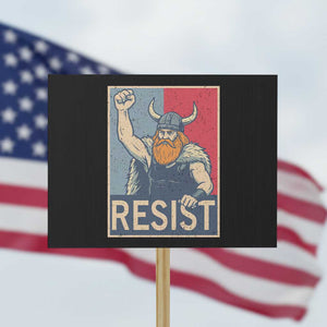 Funny Minneapolis Viking Resist Abolish Ice Protest Protest Sign TS11 Horizontal 18" × 24" Black Print Your Wear