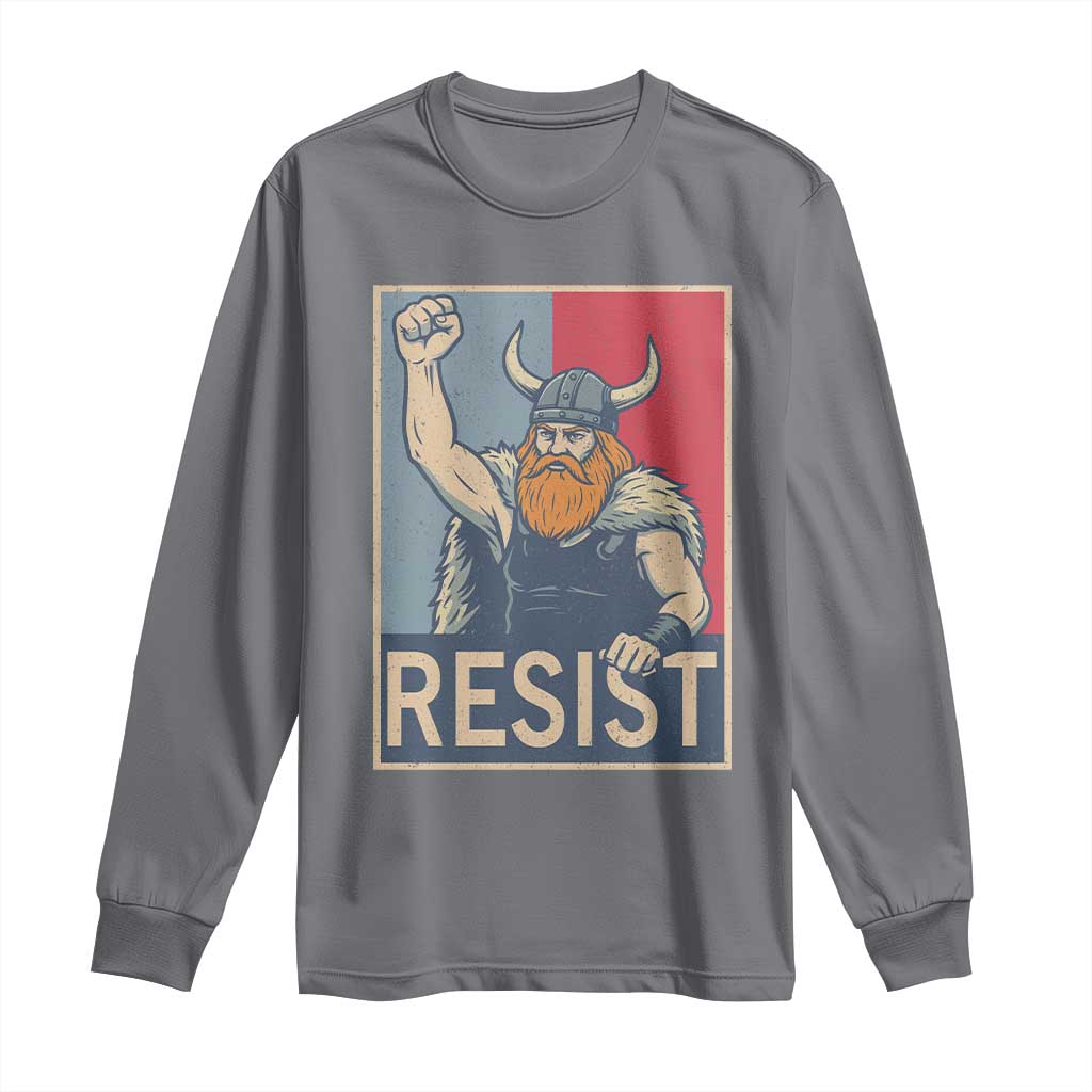 Funny Minneapolis Viking Resist Abolish Ice Protest Long Sleeve Shirt TS11 Charcoal Print Your Wear