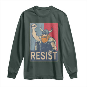 Funny Minneapolis Viking Resist Abolish Ice Protest Long Sleeve Shirt TS11 Dark Forest Green Print Your Wear