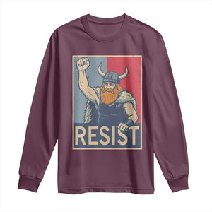 Funny Minneapolis Viking Resist Abolish Ice Protest Long Sleeve Shirt TS11 Maroon Print Your Wear