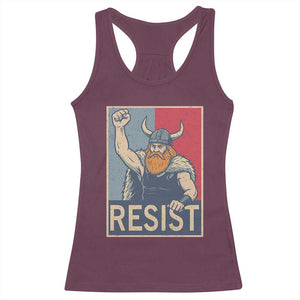 Funny Minneapolis Viking Resist Abolish Ice Protest Racerback Tank Top TS11 Maroon Print Your Wear