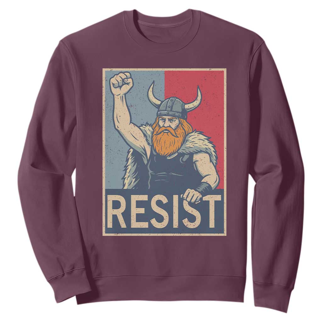 Funny Minneapolis Viking Resist Abolish Ice Protest Sweatshirt TS11 Maroon Print Your Wear