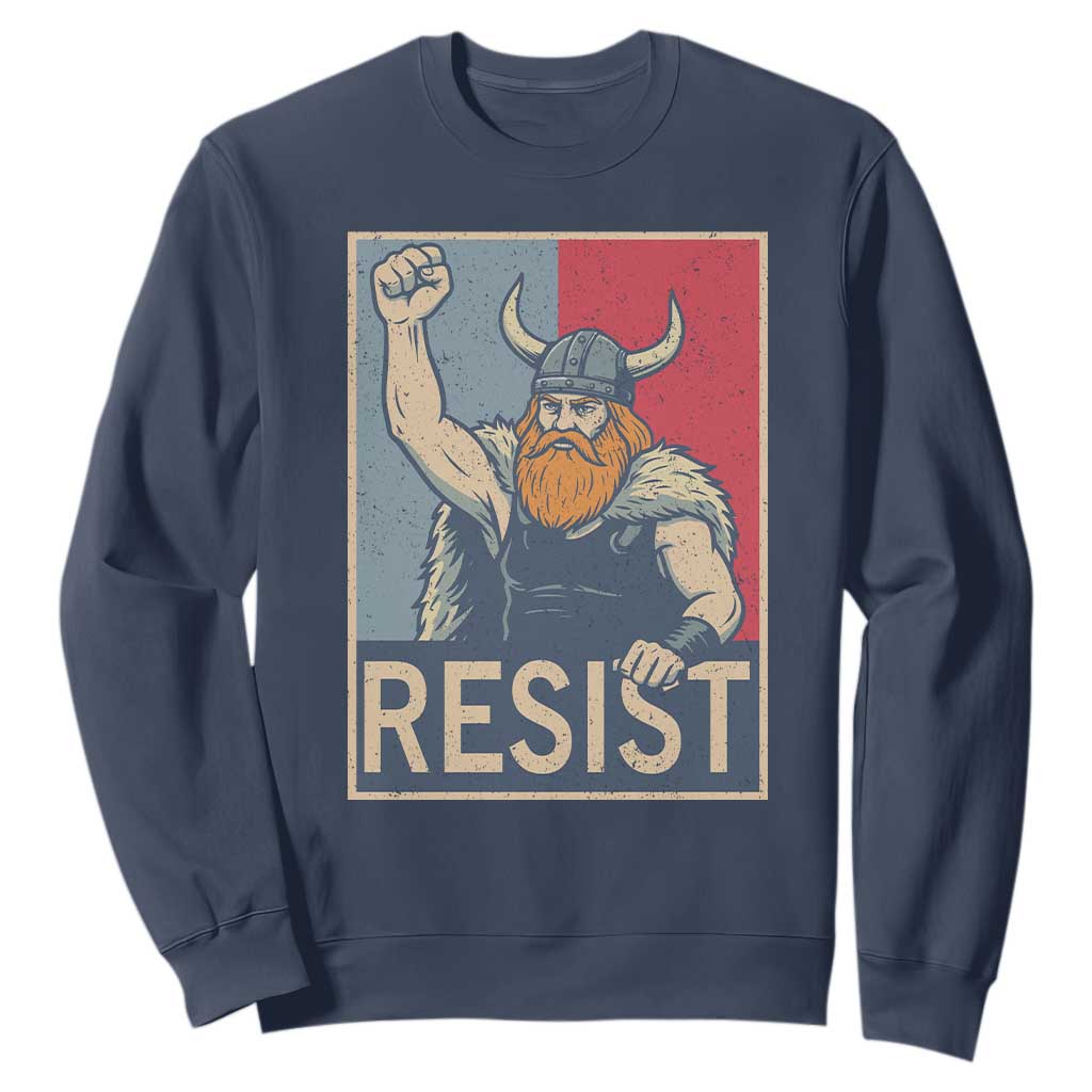 Funny Minneapolis Viking Resist Abolish Ice Protest Sweatshirt TS11 Navy Print Your Wear