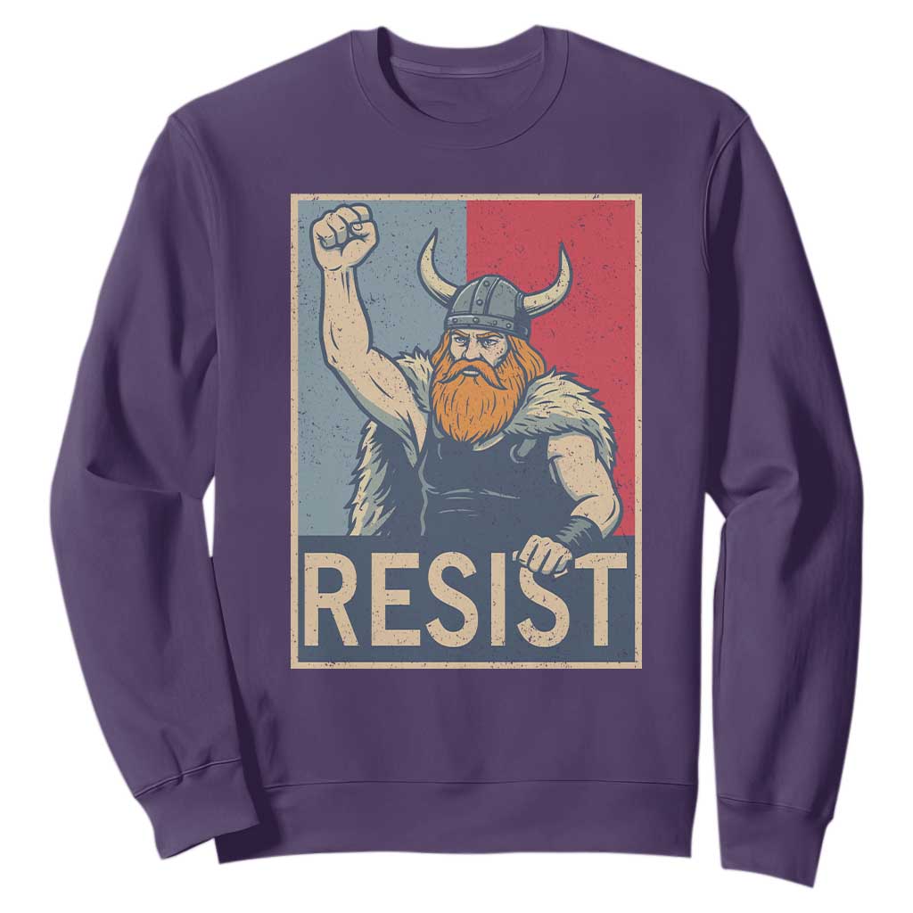 Funny Minneapolis Viking Resist Abolish Ice Protest Sweatshirt TS11 Purple Print Your Wear