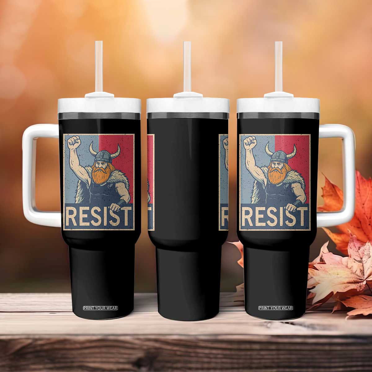 Funny Minneapolis Viking Resist Abolish Ice Protest Tumbler With Handle TS11 Print Your Wear