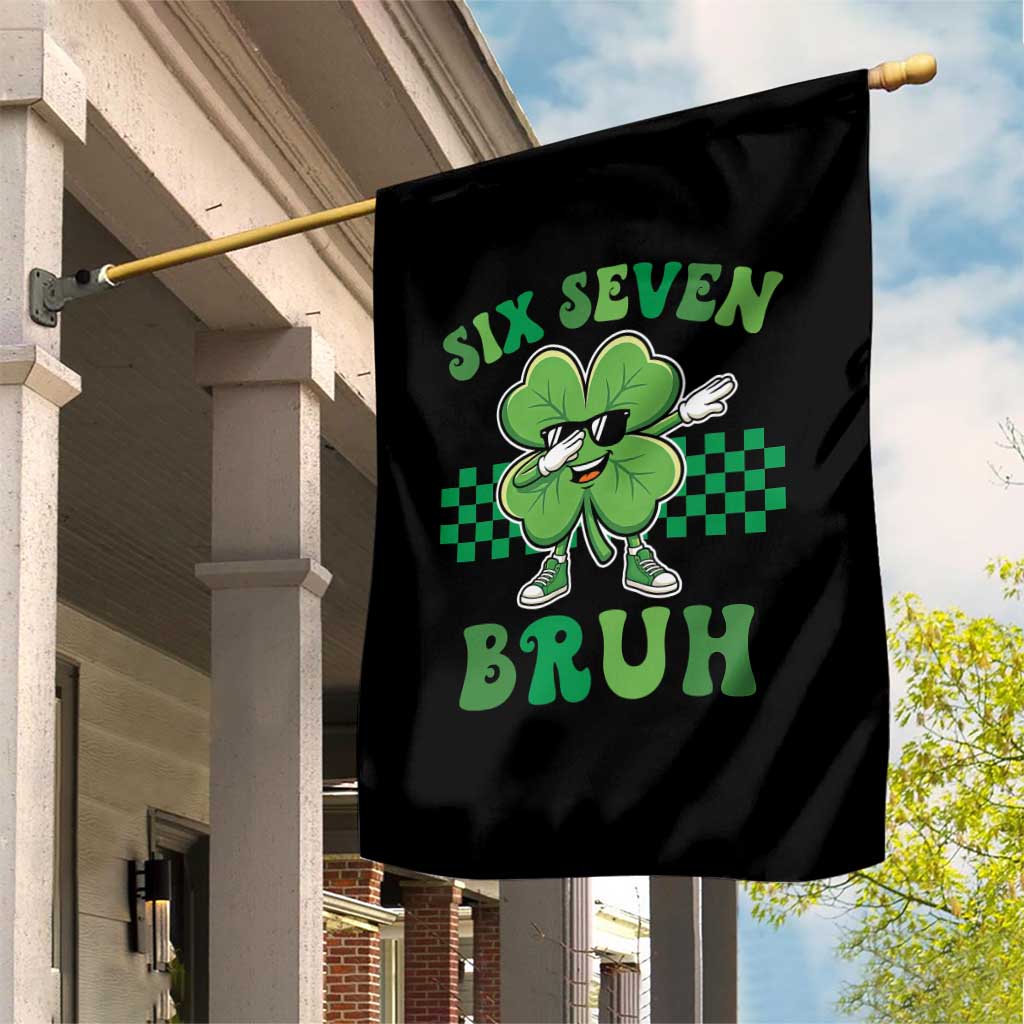 Funny 67 St Patricks Day Garden Flag Six Seven Bruh Dabbing Shamrock TS11 Print Your Wear