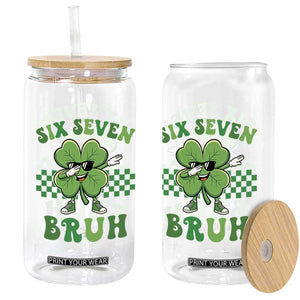 Funny 67 St Patricks Day Glass Can Six Seven Bruh Dabbing Shamrock TS11 Print Your Wear