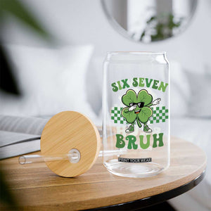 Funny 67 St Patricks Day Glass Can Six Seven Bruh Dabbing Shamrock TS11 Print Your Wear
