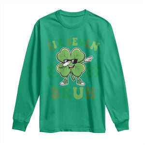 Funny 67 St Patricks Day Long Sleeve Shirt Six Seven Bruh Dabbing Shamrock TS11 Irish Green Print Your Wear