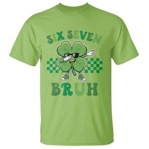 Funny 67 St Patricks Day T Shirt Six Seven Bruh Dabbing Shamrock TS11 Lime Print Your Wear