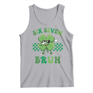 Funny 67 St Patricks Day Tank Top Six Seven Bruh Dabbing Shamrock TS11 Athletic Heather Print Your Wear