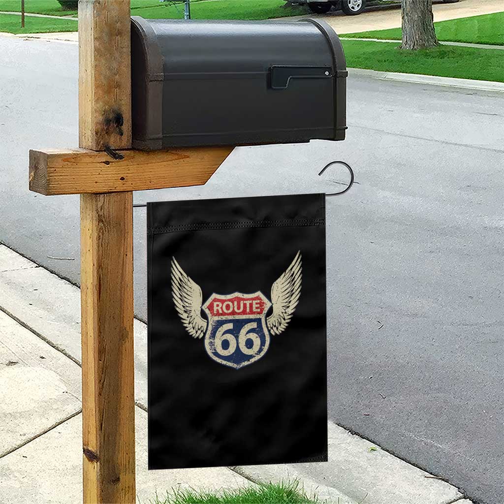 Vintage Route Highway 66 Highway Road Trip Sign Garden Flag TS11 Print Your Wear