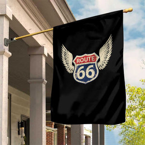Vintage Route Highway 66 Highway Road Trip Sign Garden Flag TS11 Print Your Wear