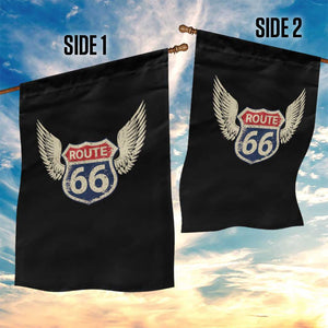 Vintage Route Highway 66 Highway Road Trip Sign Garden Flag TS11 Print Your Wear