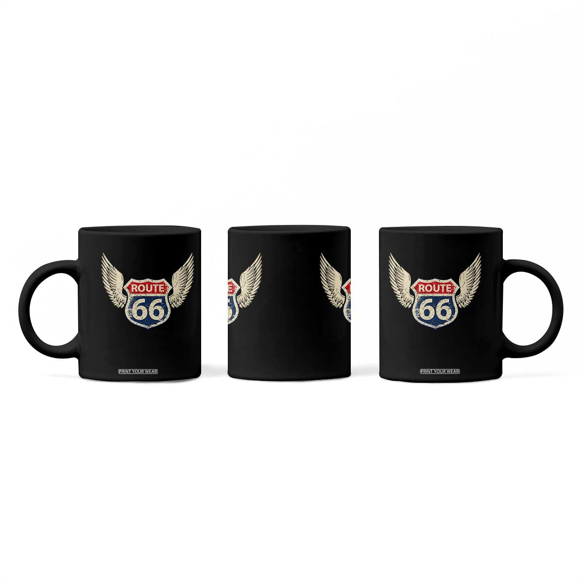Vintage Route Highway 66 Highway Road Trip Sign Coffee Mug TS11 Print Your Wear