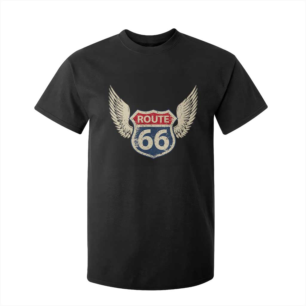 Vintage Route Highway 66 Highway Road Trip Sign T Shirt For Kid TS11 Black Print Your Wear