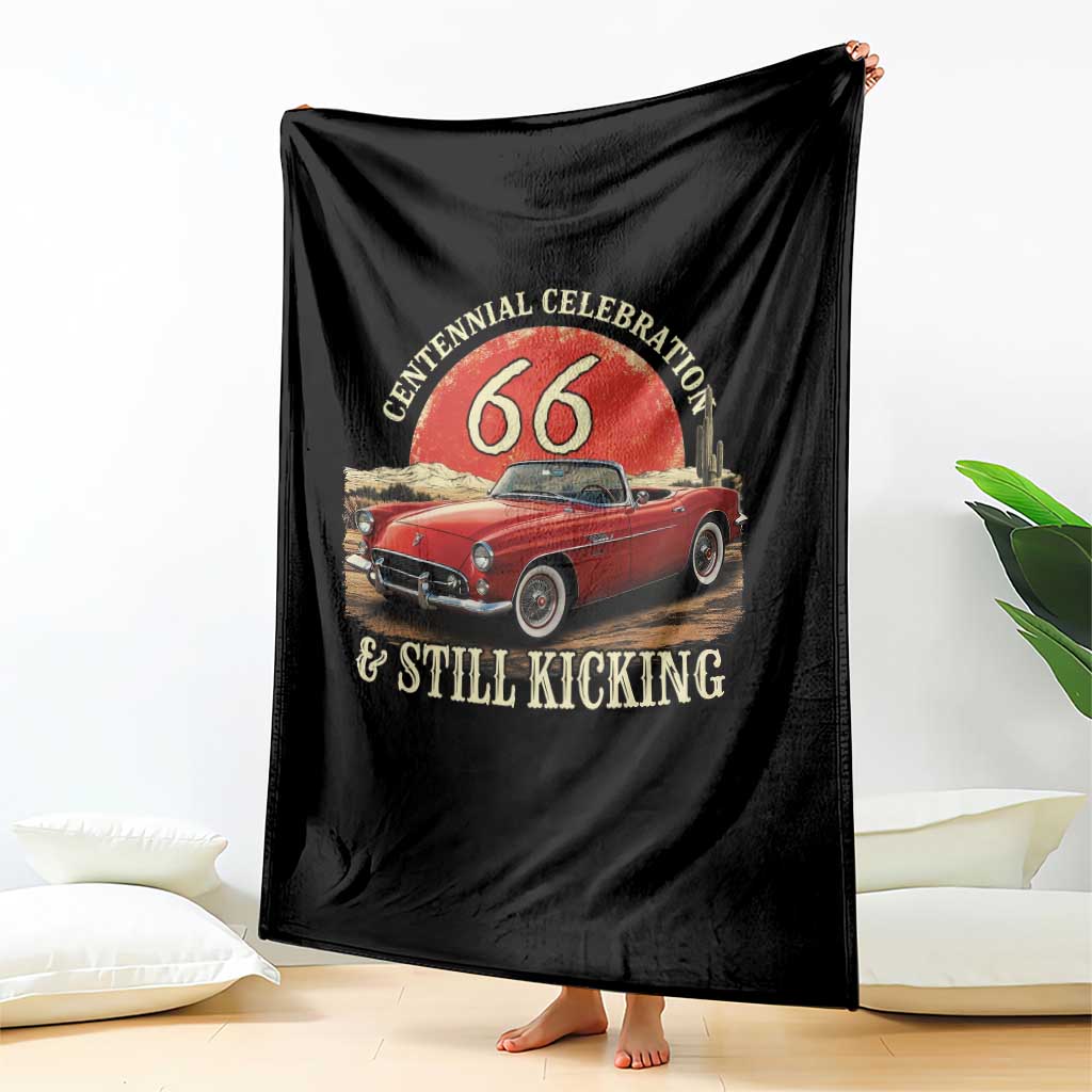 Route Highway 66 100 Years Anniversary Throw Blanket Centennial Celebration And Still Kicking Mother Road TS11 Print Your Wear