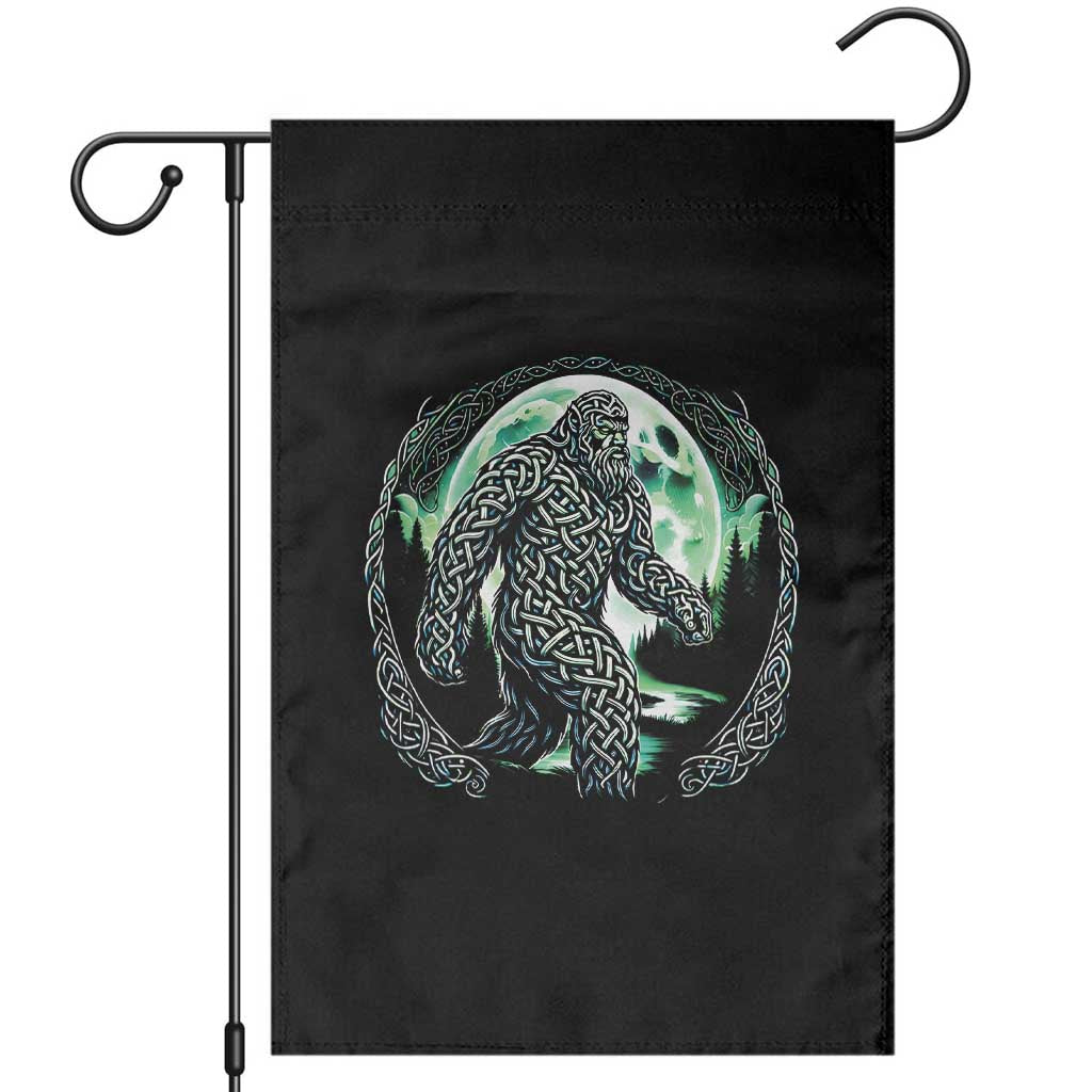 Funny St Patricks Day Bigfoot Celtic Knot Irish Sasquatch Garden Flag TS11 Black Print Your Wear