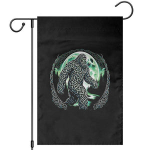 Funny St Patricks Day Bigfoot Celtic Knot Irish Sasquatch Garden Flag TS11 Black Print Your Wear